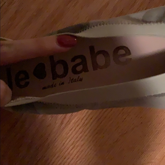 Grey/silver polka dot shimmery heels - Picture 4 of 6